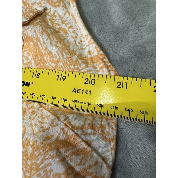 Cynthia Rowley Top Womens 1X Linen Rayon Sleeveless Chevron‎ Blouse Top Plus - Picture 5 of 8